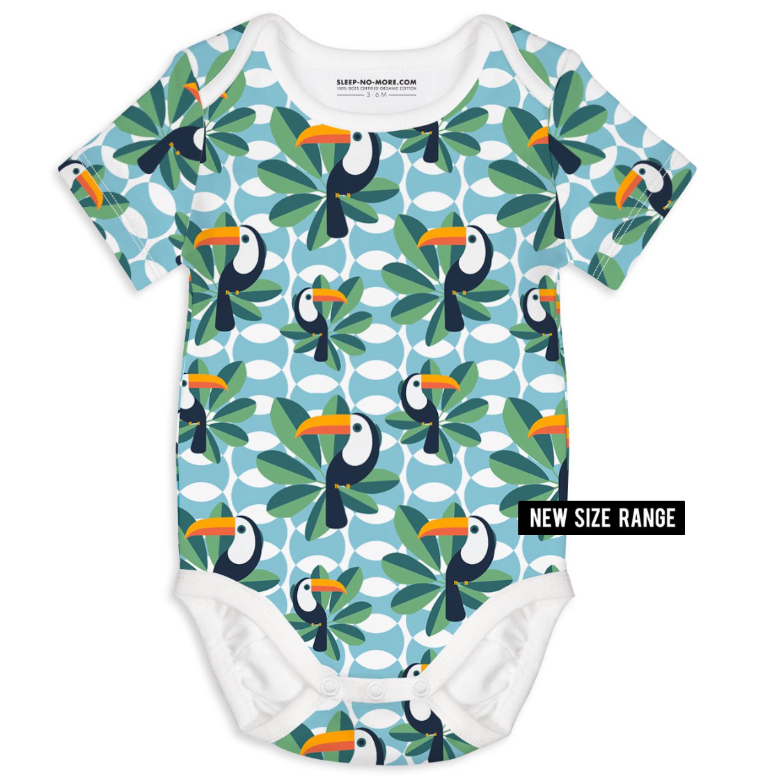 Short Sleeve Baby Bodysuit IF I CAN, TOUCAN TOO