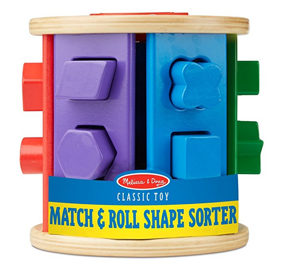 Thumbnail: Melissa & Doug® Match and Roll Shape Sorter - Classic Wooden Toy