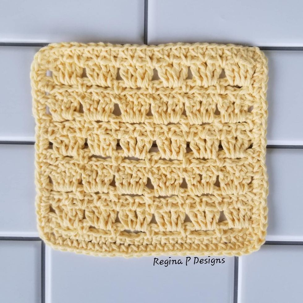 Elevated Granny Washcloth Crochet Pattern from Regina P Designs