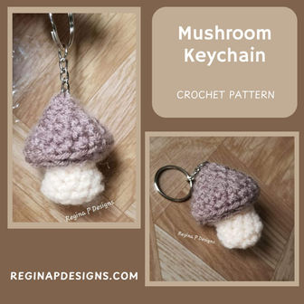 Mushroom Keychain Crochet Pattern