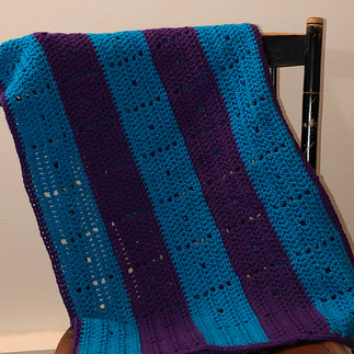 One Skein Baby Blanket testers pic 1