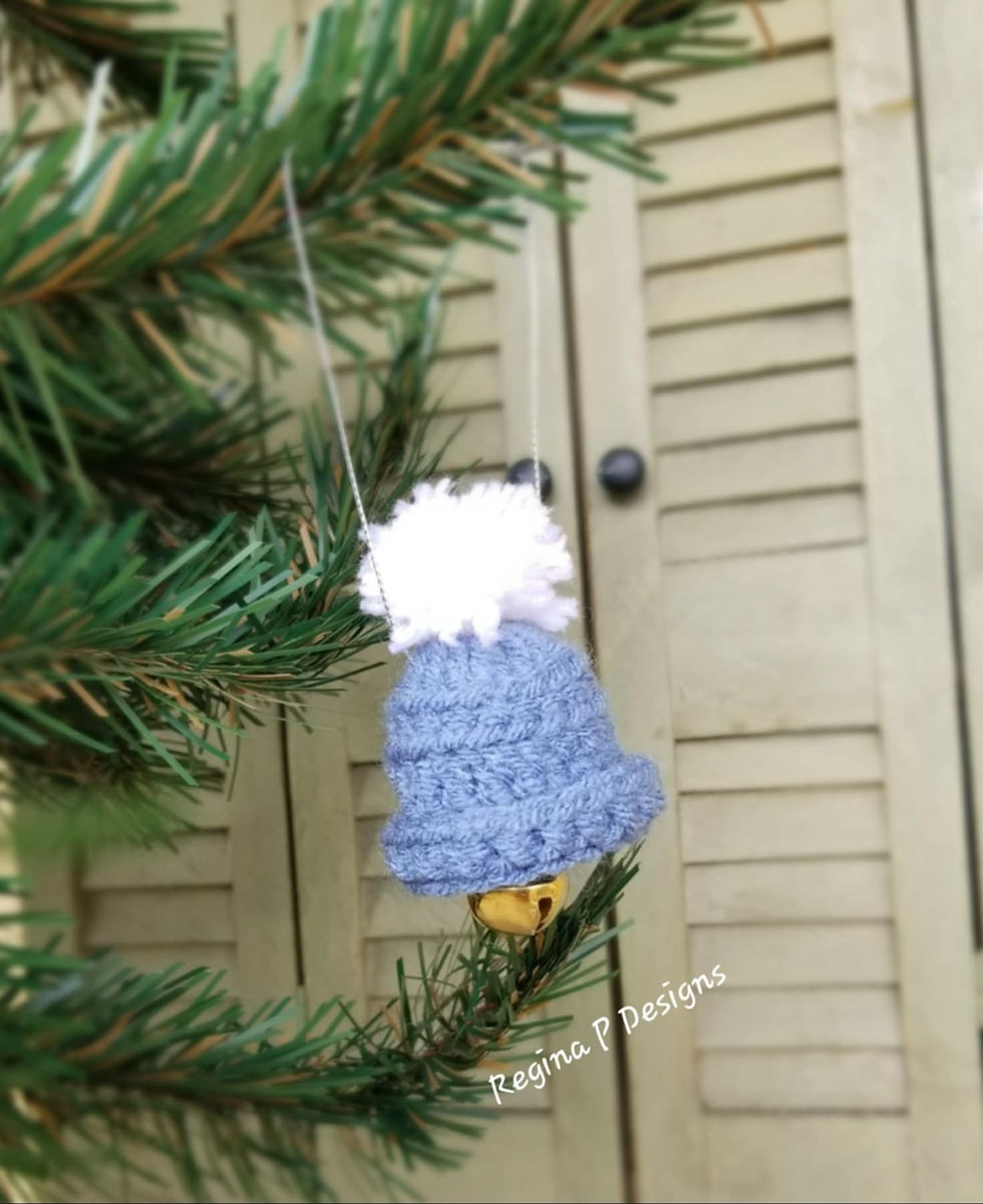 Beanie Bell Ornament crochet pattern from Regina P Designs