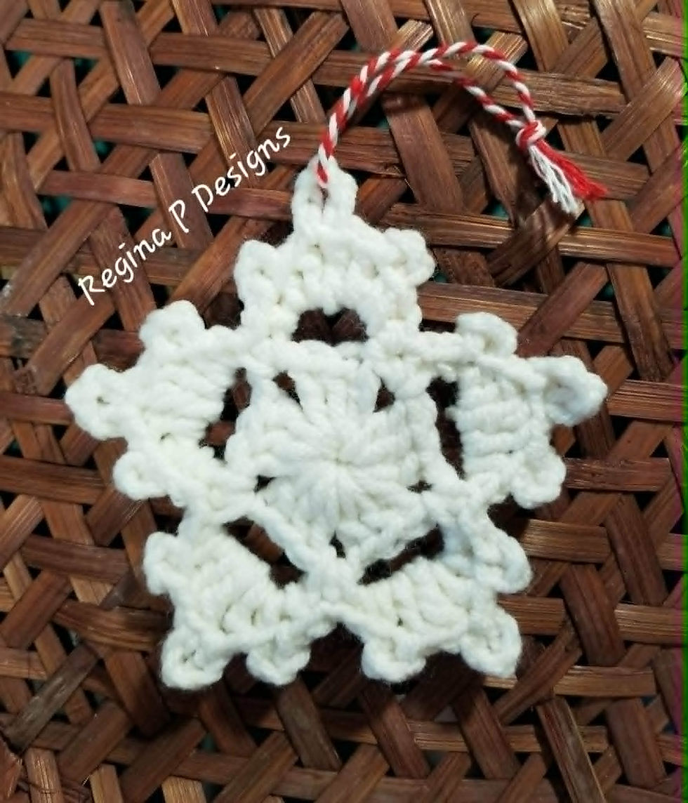 Snowflake Star Ornament crochet pattern from Regina P Designs