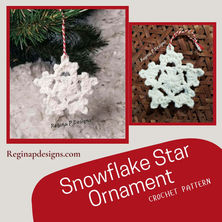 Snowflake Star Christmas Ornament from Regina P Designs