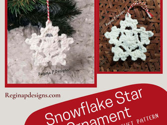 Snowflake Star Christmas Ornament from Regina P Designs