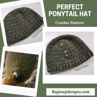 Perfect Ponytail Hat Crochet Pattern