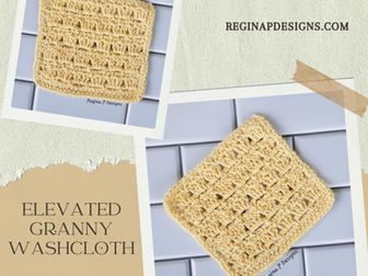 Elevated Granny Washcloth Crochet Pattern