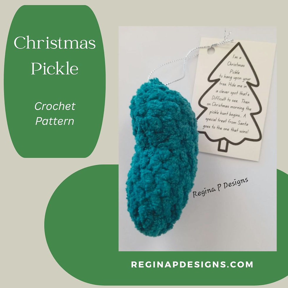 Christmas Pickle Crochet Pattern from Regina P Designs