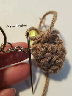 Mushroom Keychain crochet pattern from Regina P Designs