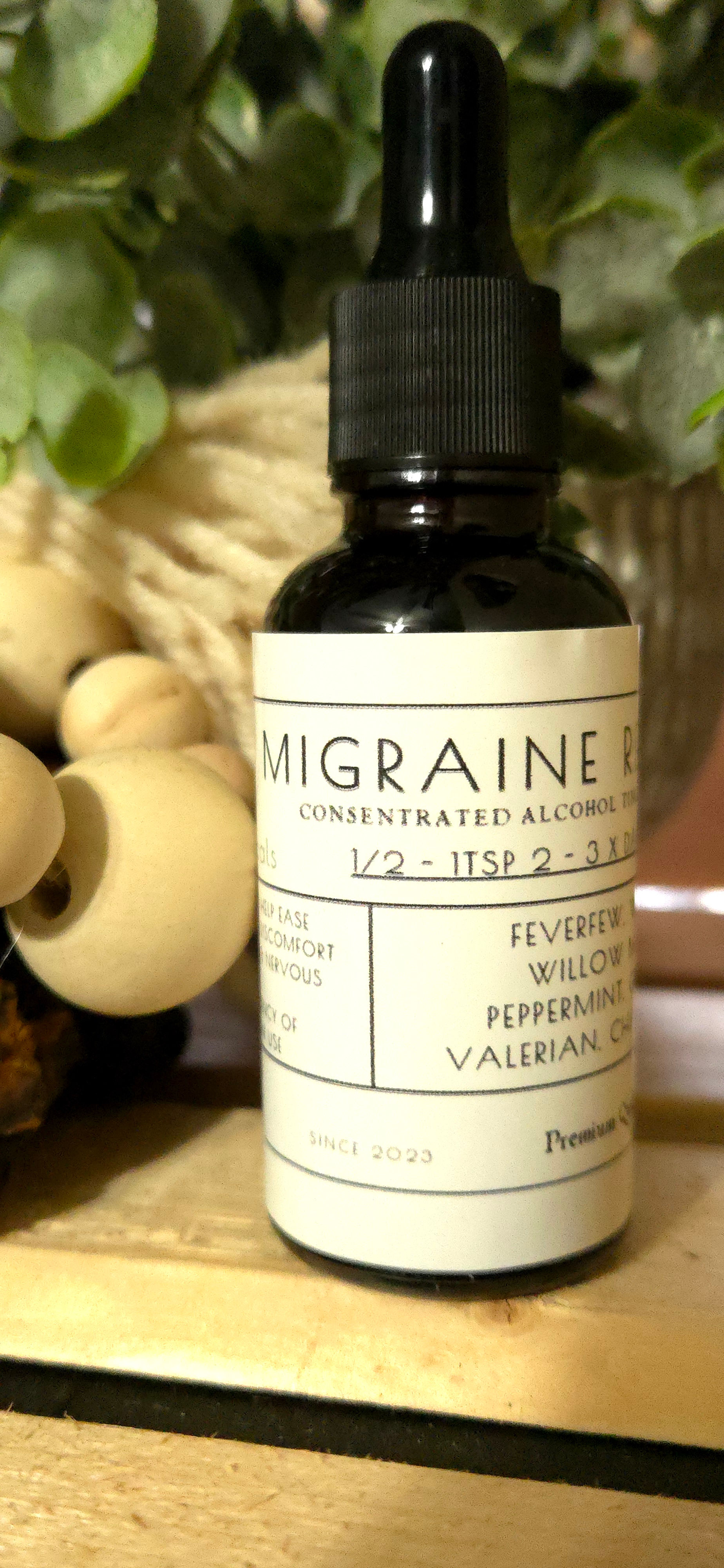Migraine Relief Tincture – Herbal Support for Head Comfort