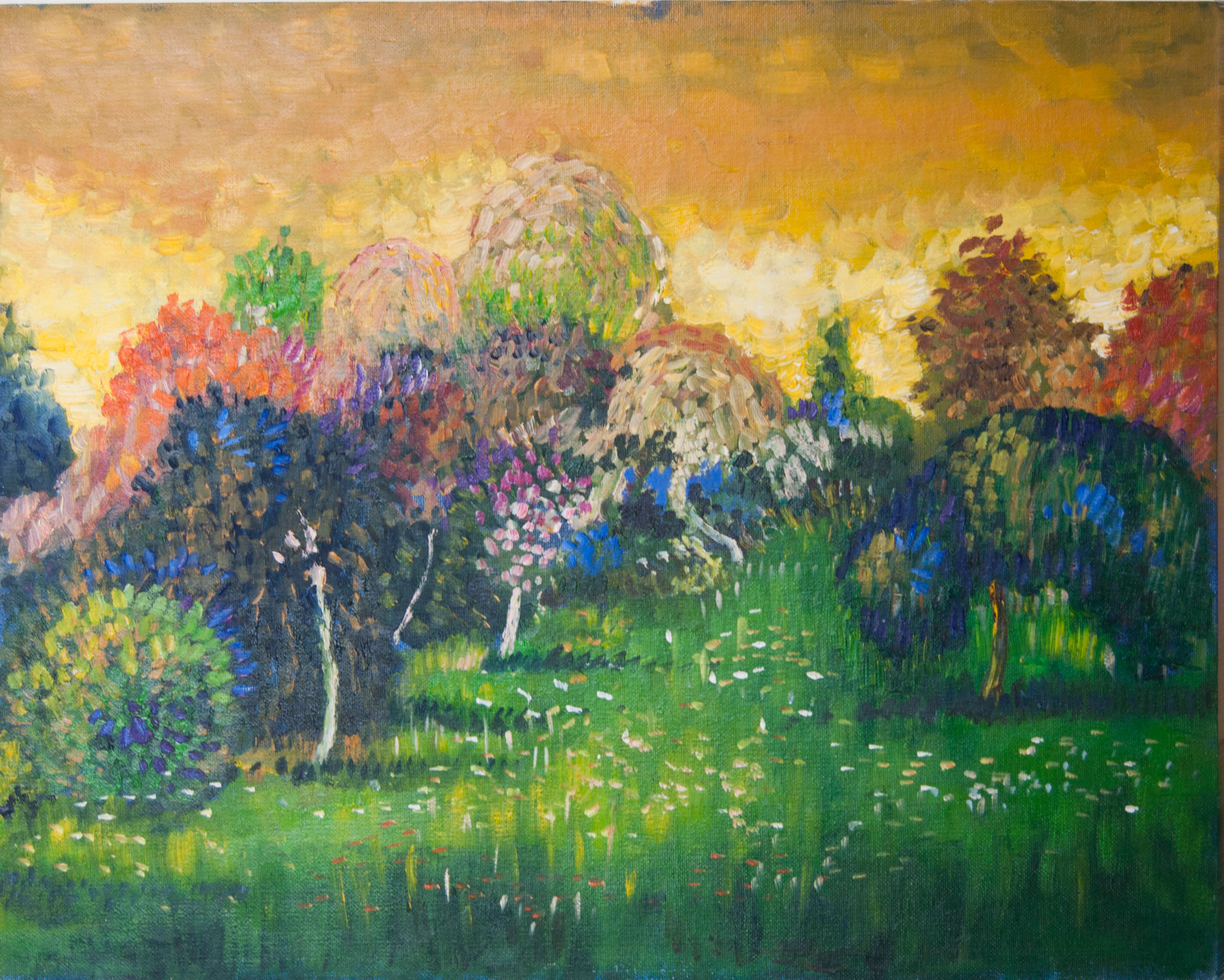 Paisaje en puntillismo