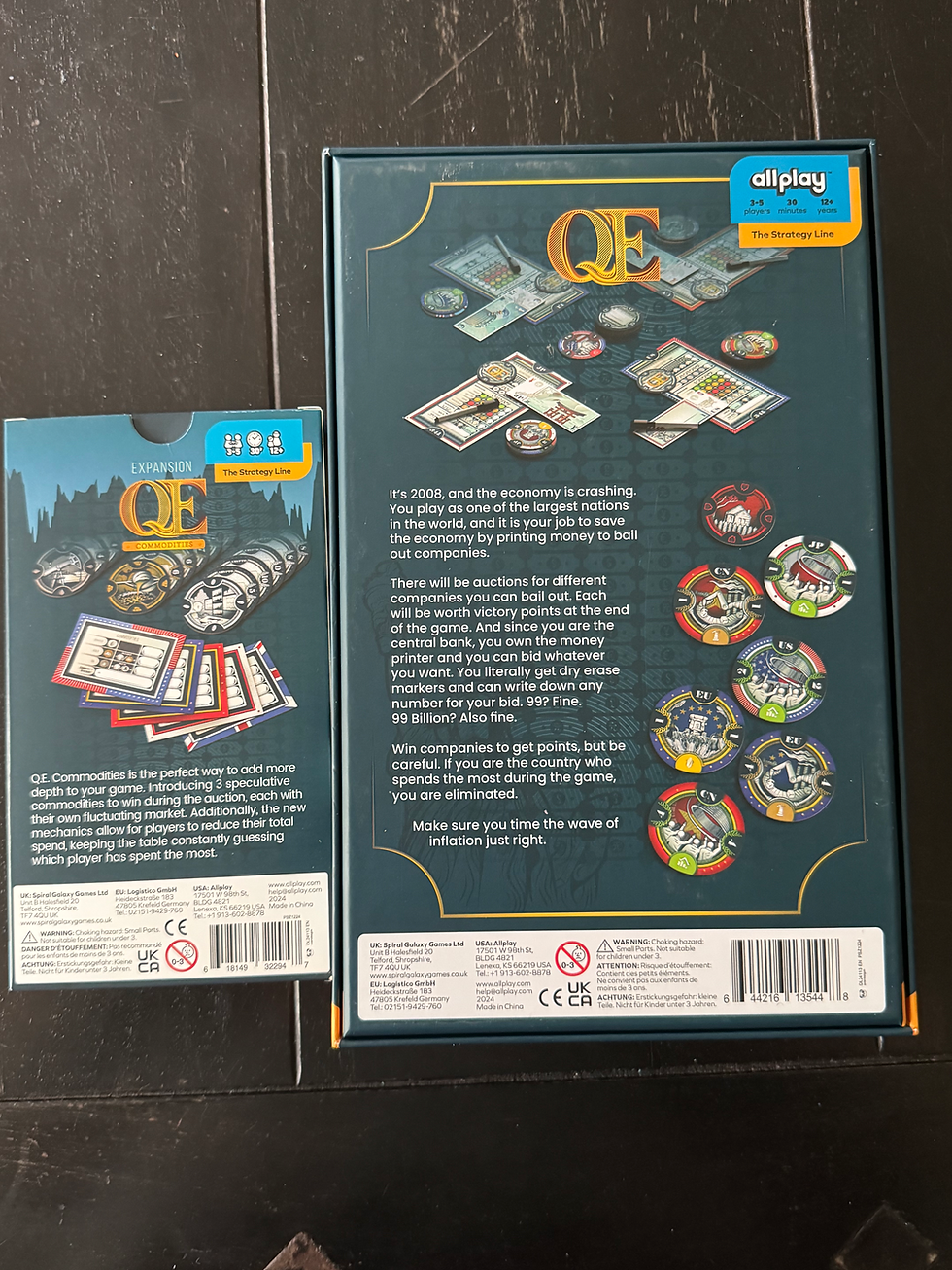 Back of Game Boxes