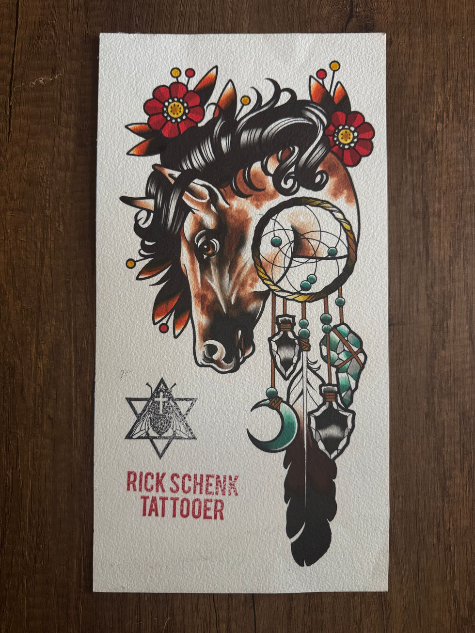 ink art horse from miami artist Ricky Schenk