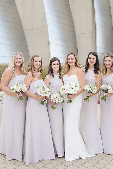 Graceful Beauty KC Bride & bridal party with hair and makeup done. www.gracefulbeautykc.com