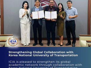 International Creativity and Innovation Award (ICIA)Â signed a Memorandum of Understanding (MOU) with the Korea National University of Transportation (KNUT)Â at the KNUT Main Administration building in South Korea.