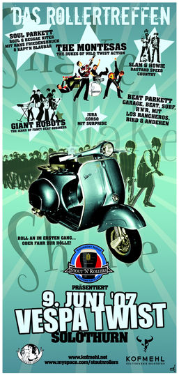 Vespa Twist Solothurn, Party Solothurn, Kofmehl, Bands, Musik, The Montesas, Stout N Rollers