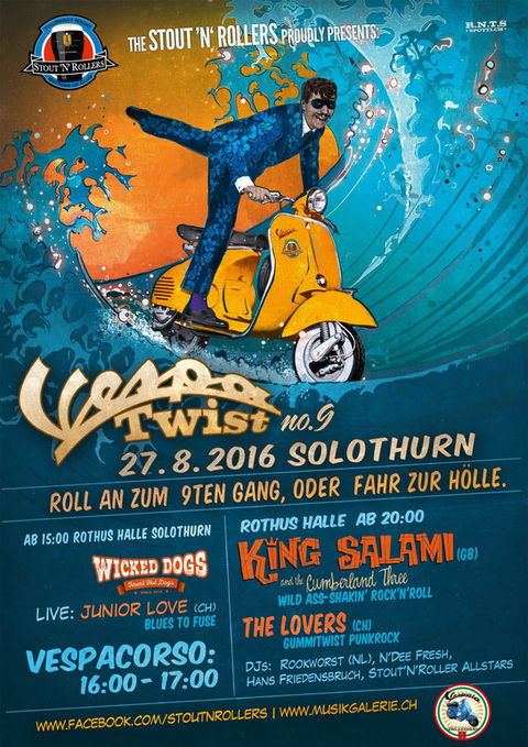 Vespa Twist Plakat Garage 60's Solothurn