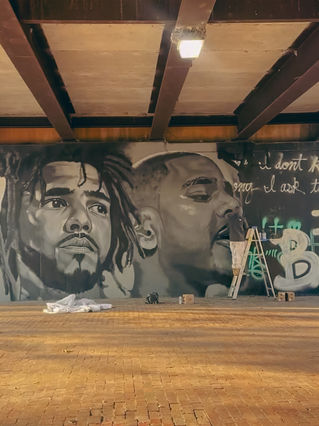 “The Real Is Back. The Ville Is Back": New J. Cole Mural in Downtown Fayetteville