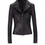 Thumbnail: Women's Black Leather Motorcycle Jacket
