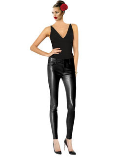 Designer Leather Skinny Jeans