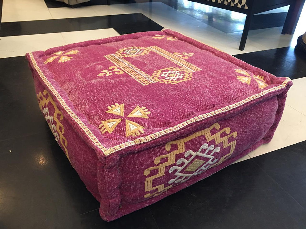 PUFF MARROQUINO QUADRADO PINK 50 X 50