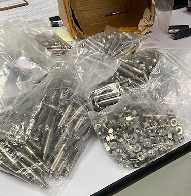 GR2 Titanium Double Ended Stud Bolts with Washers and Nuts