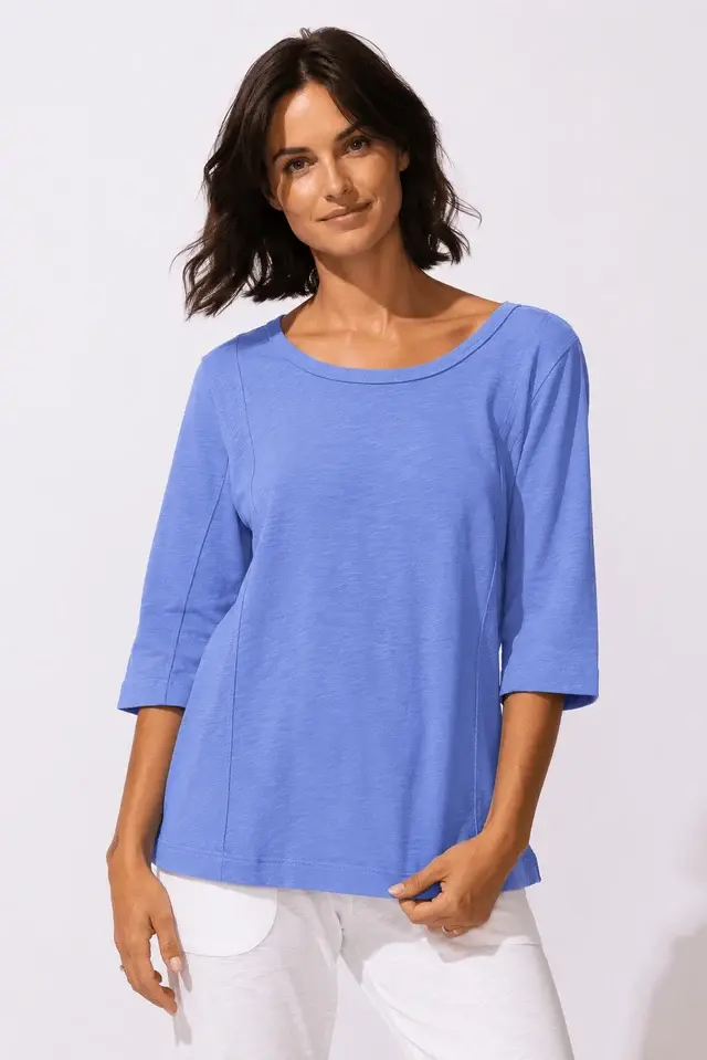 Escape Cotton Seamed Elbow Tee