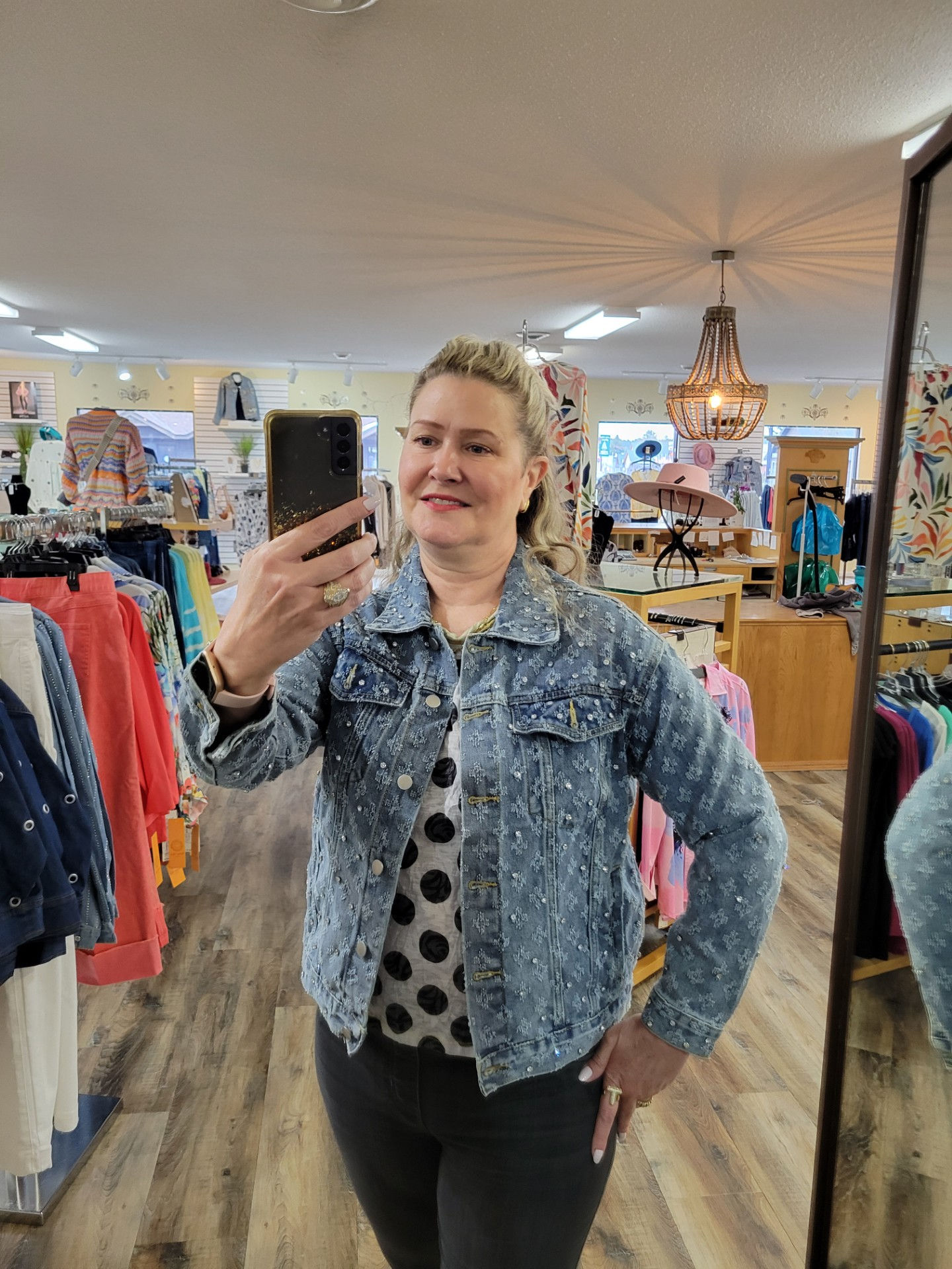 Patterned Jean Jacket