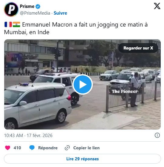 Emmanuel Macron en Inde : jogging remarqué dans les rues de Mumbai