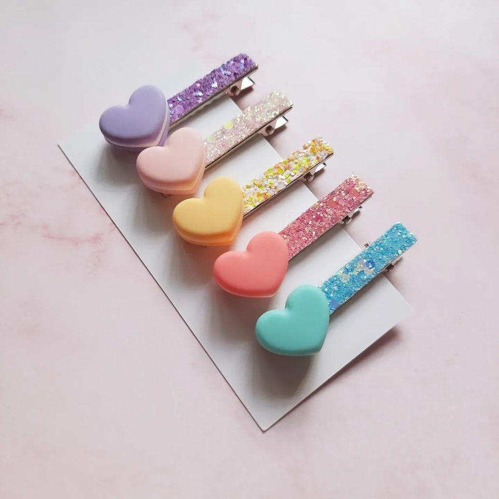 Thumbnail: Pastel Heart Clips (Set of 5)