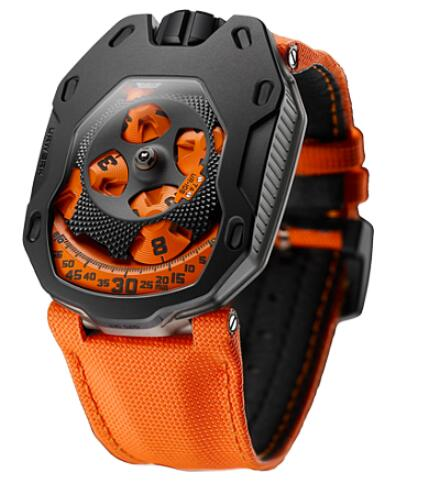 Urwerk Watch Replica 105 collection UR-105TA Black Orange content media