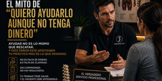 Quiropráctico reflexionando sobre decisiones clínicas y compromiso del paciente