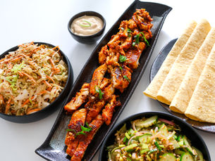 Korean Chicken Tacos with Sesame Coleslaw