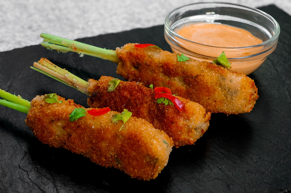 Chicken Lemongrass Skewers with Sriracha Mayo