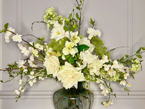 How to arrange faux flowers with a clear grid