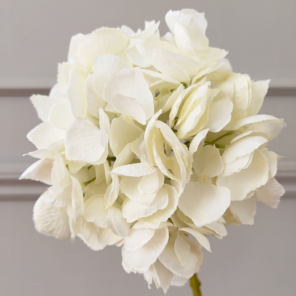 Thumbnail: Soft White Hydrangea Faux Stems - whispering lily