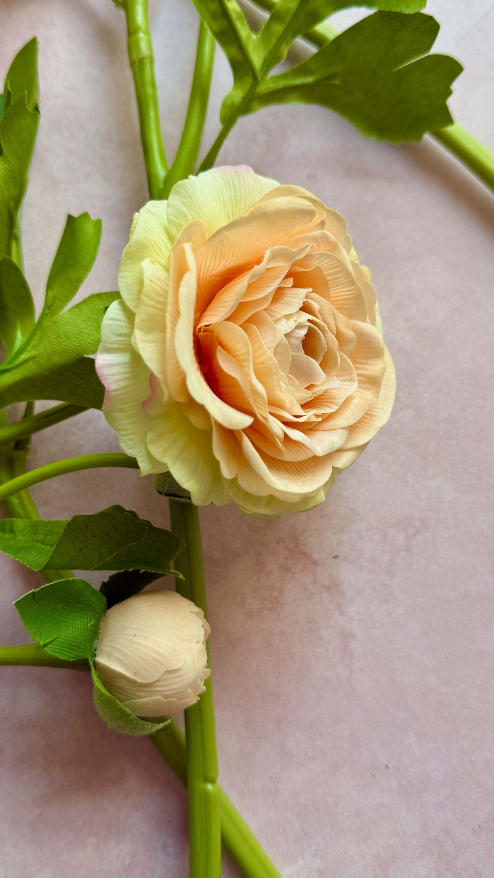 Thumbnail: soft-apricot-rananculus-faux-flower-stem-whispering-lily.jpg