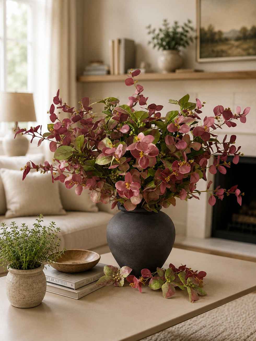 Large Matte Black Sculptural Ceramic Vase – Modern Luxury Flower Vessel