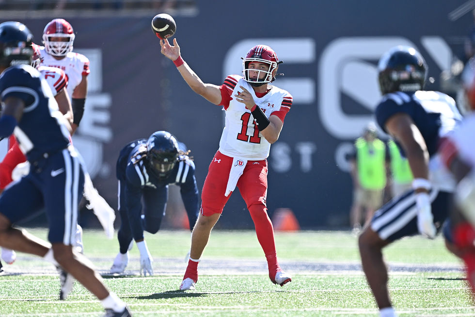 Sep 14, 2024; Logan, Utah, USA; Utah Utes quarterback Isaac Wilson (11)
