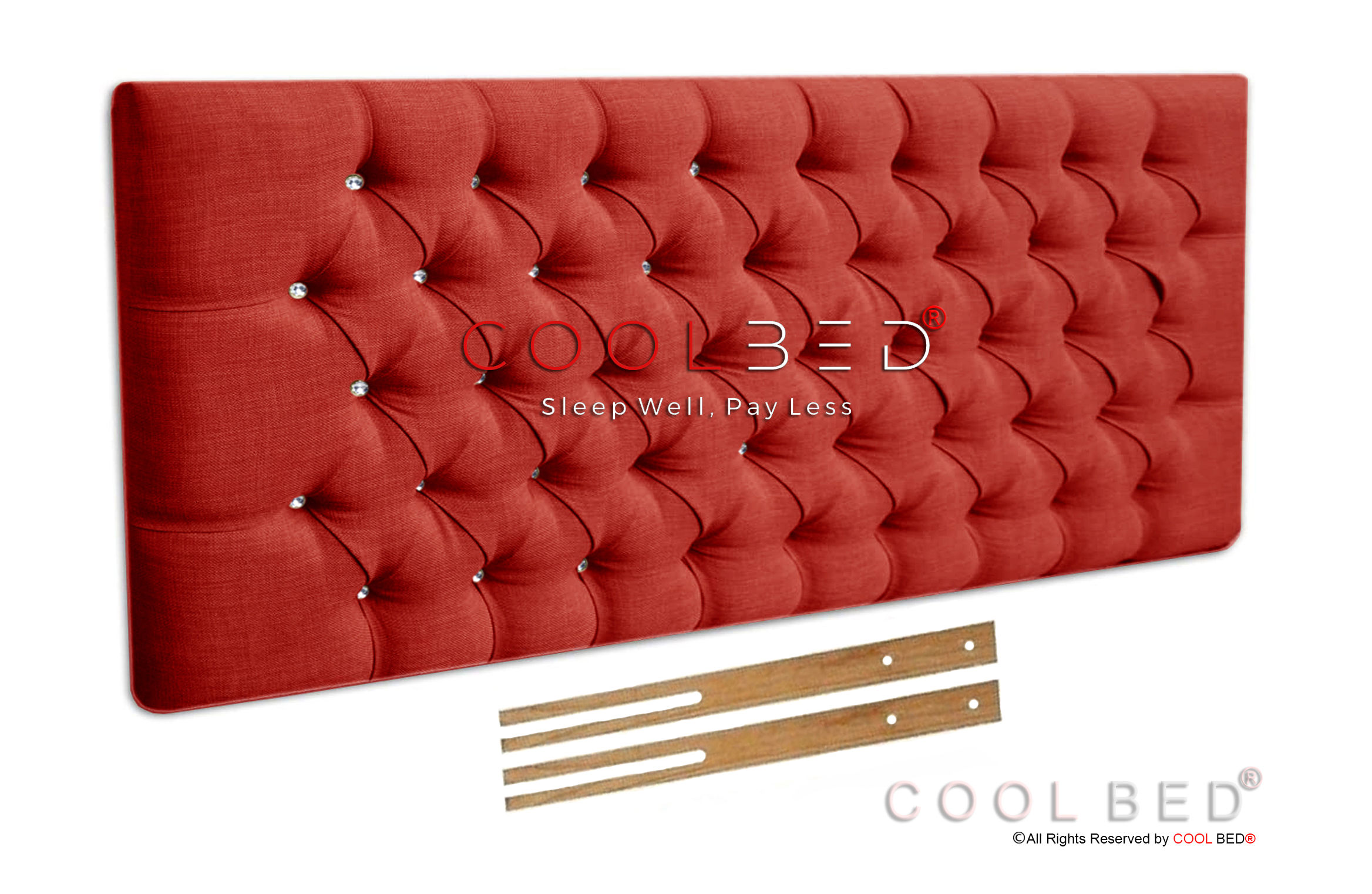 CHENILLE FABRIC CHESTERFIELD HEADBOARD