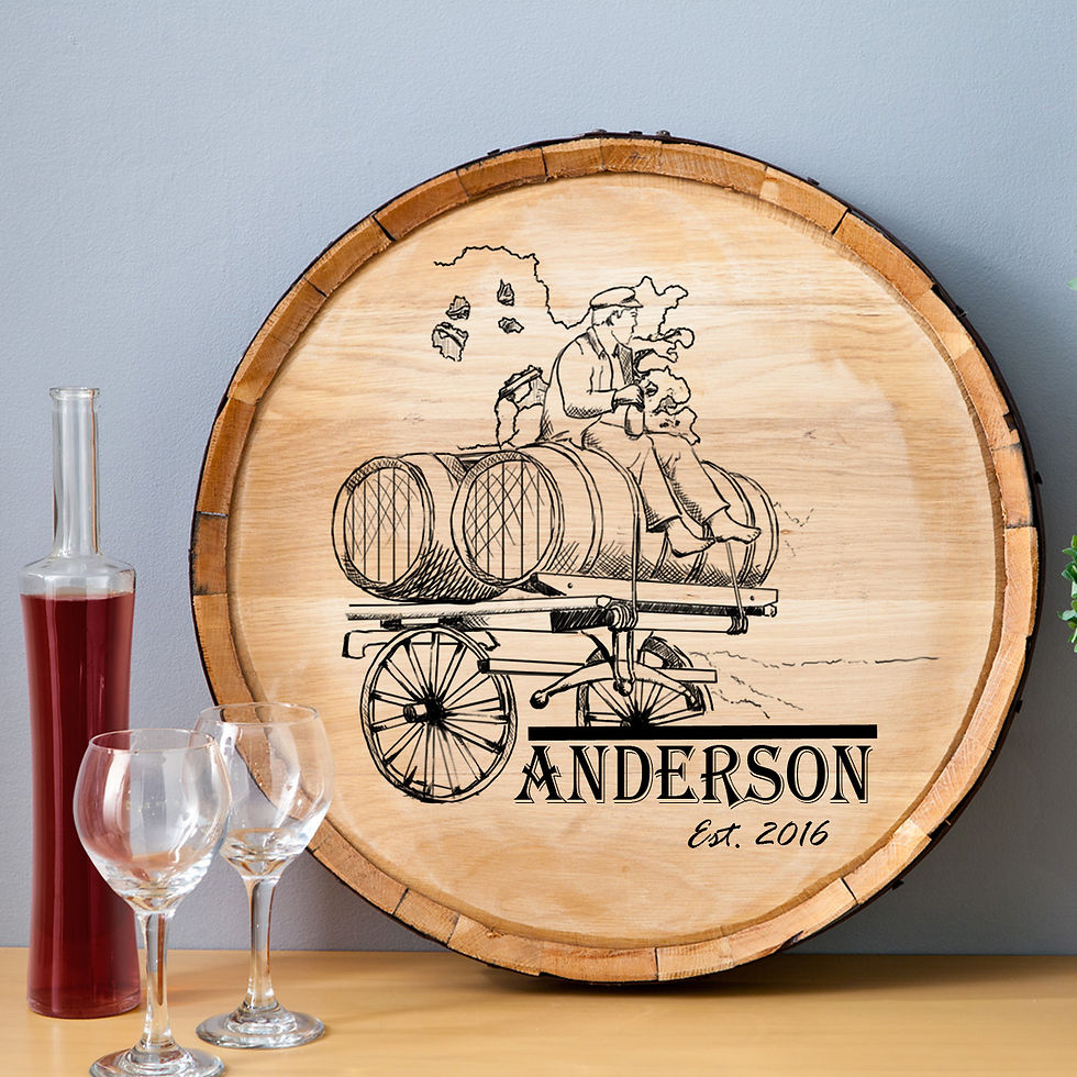Thumbnail: Customizable Oak Wine Plaque