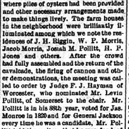 The Election of 1884 - Fruitland, MD Style