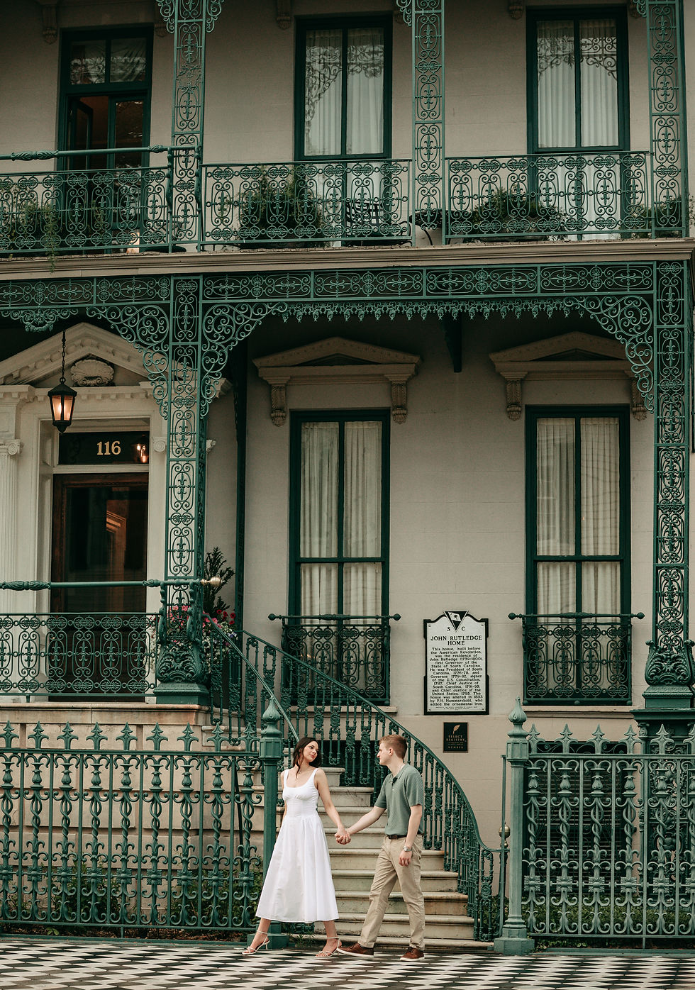 Charleston South Carolina Engagement Photographer | Drew & Madison in Downtown Charleston
