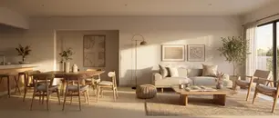 Amplia sala y comedor en Torre RC272, la opción perfecta de departamentos de 2 recámaras en Veracruz para tu primer hogar.