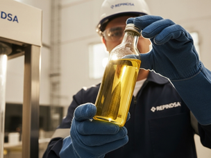 Técnico local mostrando aceite limpio tras el proceso de recuperación de aceites en CDMX.