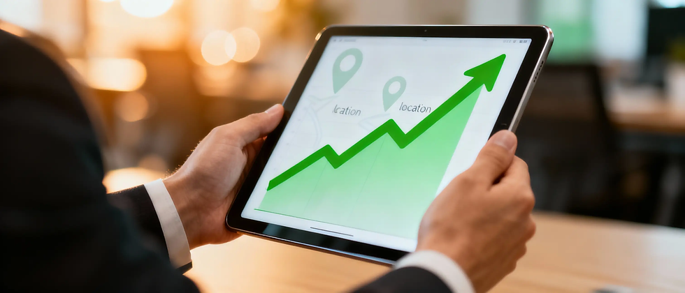 Gráfica de crecimiento de ventas y tráfico web en una tablet, resultado de una estrategia de posicionamiento SEO Veracruz.