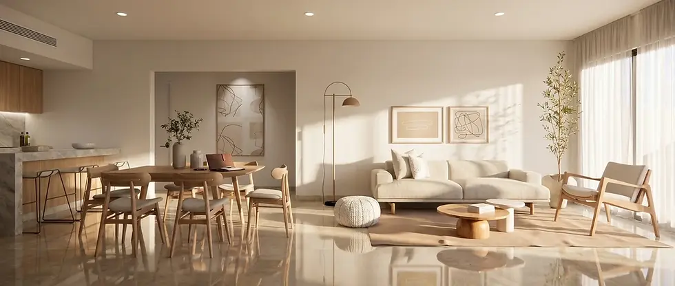 Interior con acabados de lujo en Torre RC272, un excelente referente para evaluar el precio de departamentos en Veracruz y Boca del Río.