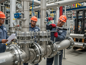 Ingenieros realizando instalación y servicio piping Jalisco para plantas industriales.