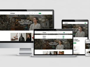 Ejemplo de diseño de páginas web en Veracruz, mostrando un sitio web con diseño adaptable (responsive) que se ajusta a pantallas de escritorio, laptop, tablet y smartphone.