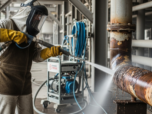 Limpieza industrial con servicio Hydroblast Jalisco a alta presión.